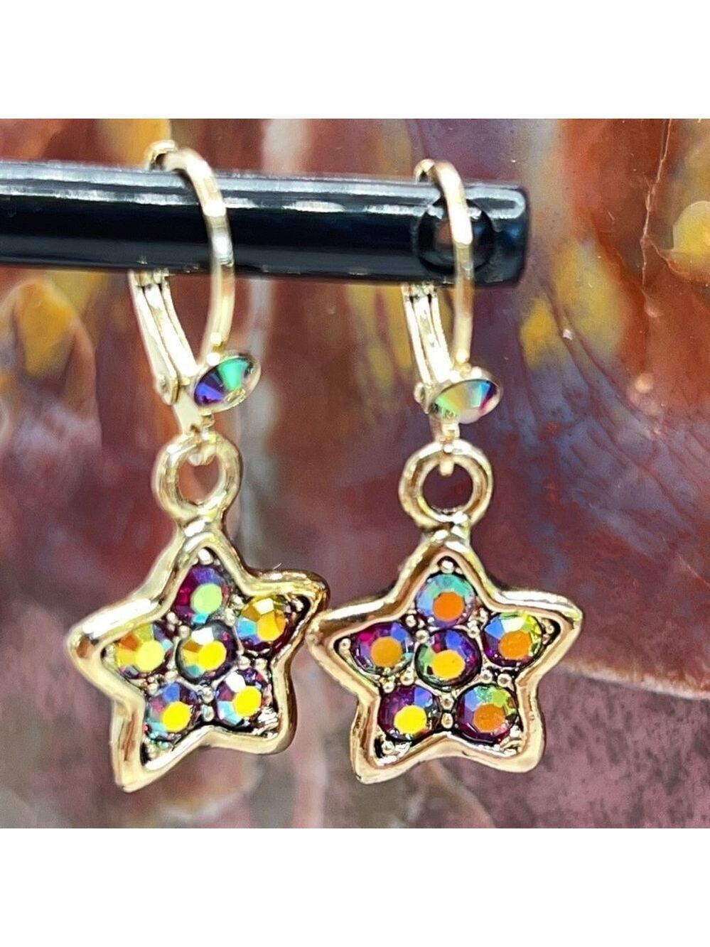 KIRKS FOLLY FREEDOM STAR DANGLE EARRINGS
